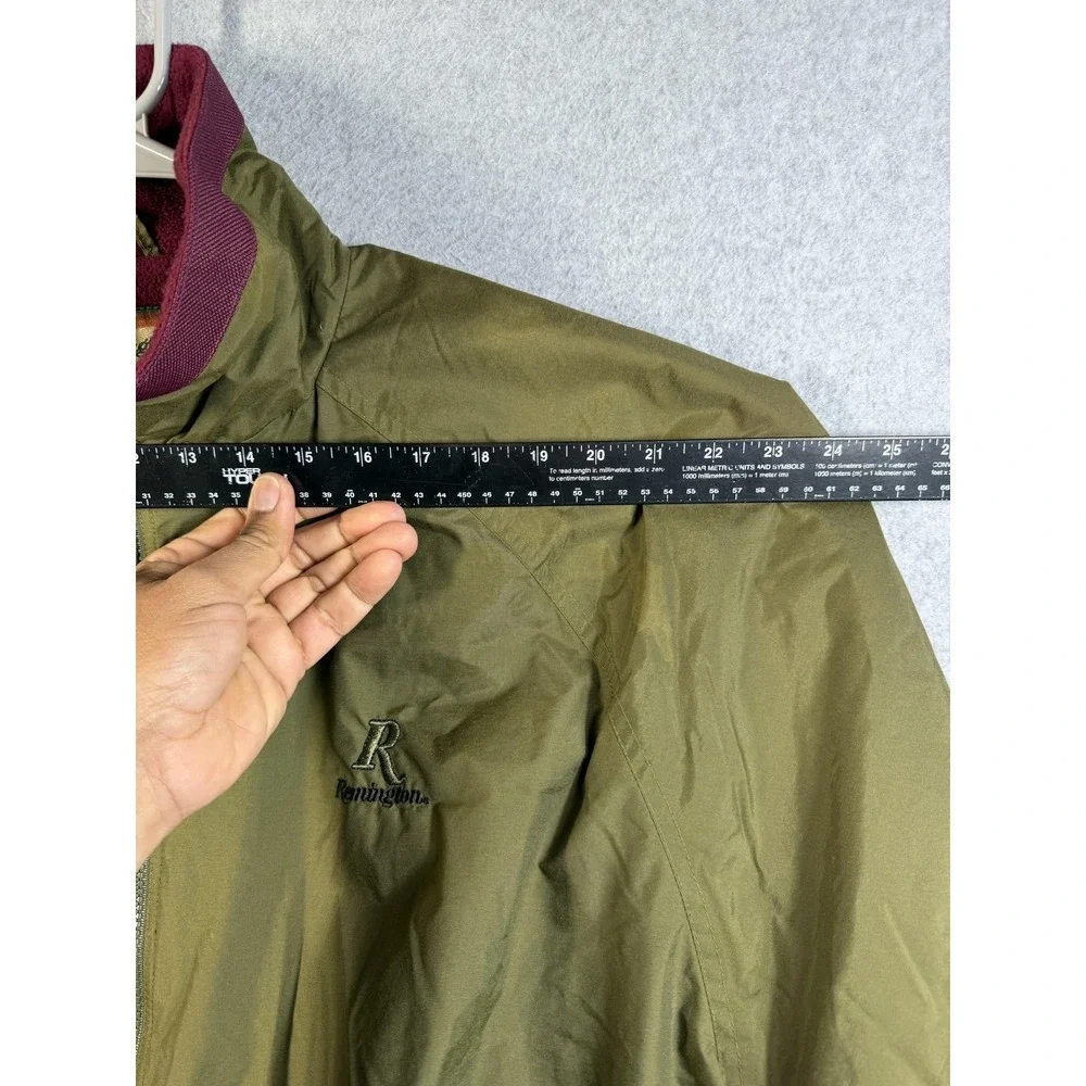 Remington Jacket Mens 2XL Green Nylon Bomber Outdoor Hunting Lined Zip Pockets